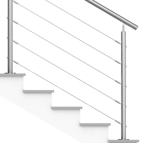 Rampe Escalier à Cables inox sur Mesure