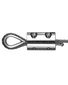 4 Pièces Serre Corde, Duplex Clips, M4 Double Serre-Câbles, Double Serre  Câbles Inox, M4 Serre-Câbles en Acier Inoxydable pour la Fixation d'un  Auvent