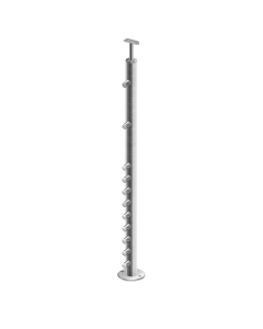 Poteau inox rond 11 lisses – Pose à la française 