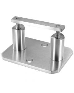 Kit platine d'ancrage lateral rectangulaire pour poteau