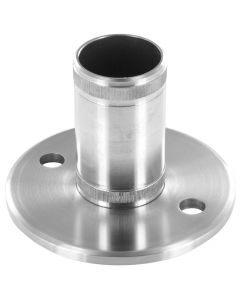 Platine à manchonner Ø100mm, pour tube Ø42,4mm, Inox 316 brossé