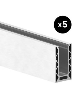 PACK 5 Profil Garde-Corps Verre AutoRéglable (15m)