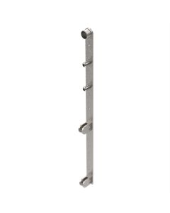 Plat Mural Inox pour Garde-Corps Verre + 2 Barres Ø12 mm en Applique – Pose en Applique 