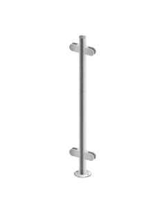 Poteau Rond Inox pour Garde-Corps Vitré Sans Main Courante – Pose à la Française