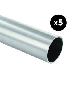 Lot 5 Tubes inox 316 brossé, Ø42.4mm, L=3000mm