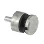 Support pour verre, Zamac brut, fixation sur plat