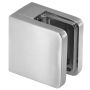 Pince à verre M03F-000, Zamac finition Inox, fixation sur plat