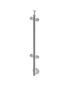 Poteau Rond inox pour Garde-Corps Verre Pose à l'Anglaise