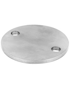 Platine ronde brute a 2 perforations