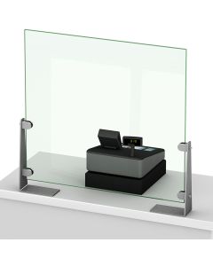 Equerre inox pour écran Protection de Comptoir d'accueil