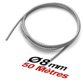 Bobine de 50 m de Câble Inox 316 Diamètre 8mm