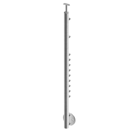 Poteau inox rond 11 lisses – Pose à l'Anglaise 