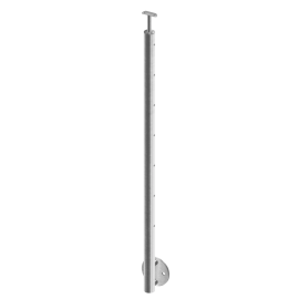 Poteau rond Inox 7 Cables Pose à l'Anglaise