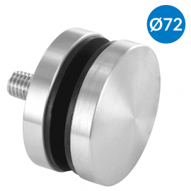 point de fixation verre ø72mm sur plat