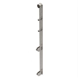 Plat Mural Inox pour Garde-Corps Verre + 2 Barres Ø12 mm en Applique – Pose en Applique 