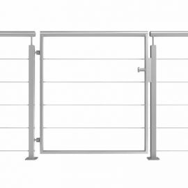 Portillon inox pour Garde corps 5 Câbles