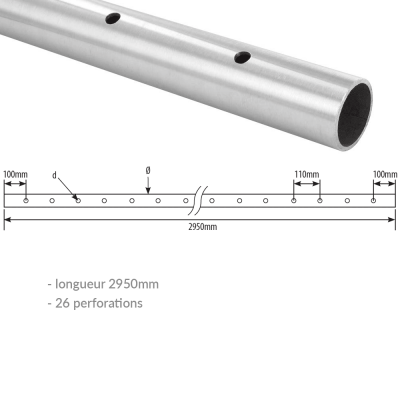 Tubes Inox à 26 Perforations Traversantes