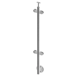 Poteau Rond inox pour Garde-Corps Verre Pose à l'Anglaise