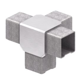Raccord avec quatre départs pour tubes carrés IN106-254-04