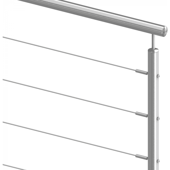 Garde-corps câbles en inox pour terrasse, balcon, murets