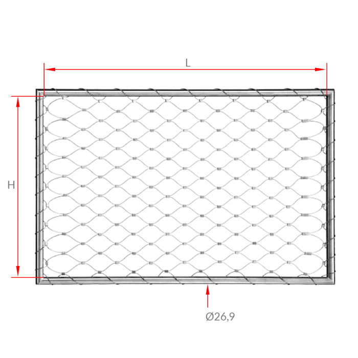 Garde-corps filet en inox sur mesure