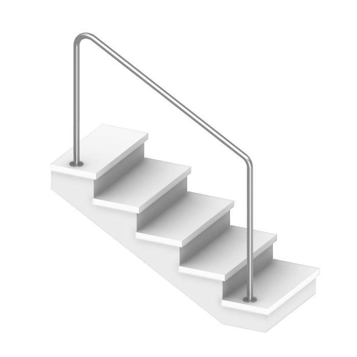 Main Courante Tube Ovale En Inox 316 - Longueur 338 Mm - Marque FP INOX - Neuf - Fabriqué En France