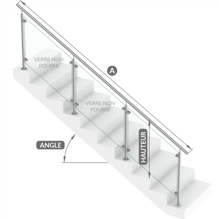 Barrière escalier 90 cm