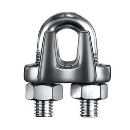 DDKY 10 pièces M4 Serre Cable,Tendeur Cable INOX Serre-câbles Etrier U Boulon Clip de Câble Acier Inoxydable Selle de Pince de Câble Câble métallique Clips pour etendoir Linge Exterieur