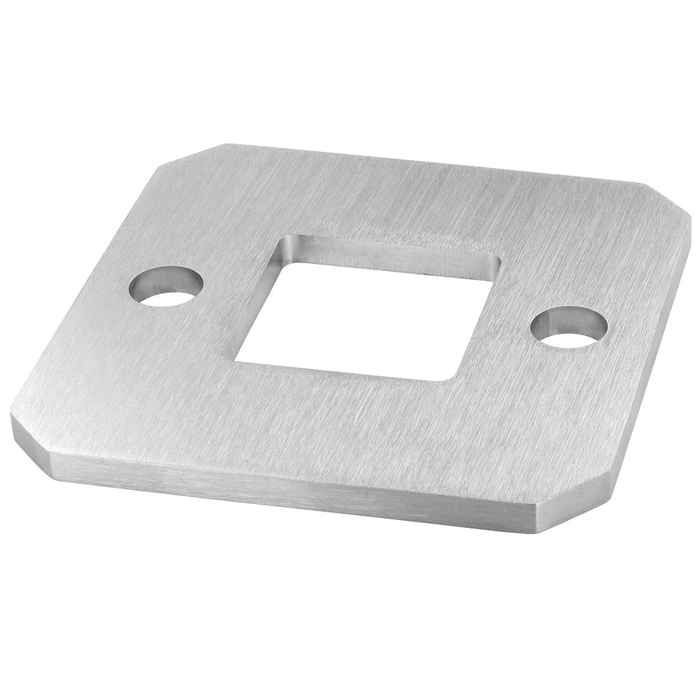 PLATINE AU SOL POUR POTEAU INOX CARRE A SOUDER Inox Design
