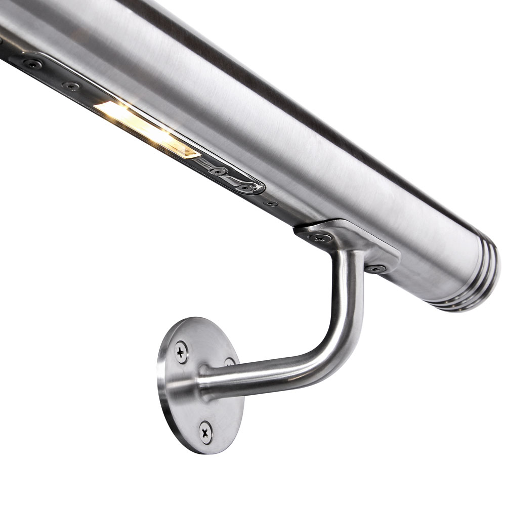 Main Courante 4 LED Blanche inox 316 Longueur 1060mm