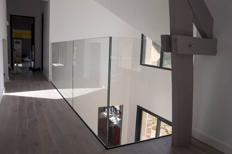 profil de sol balustrade en verre