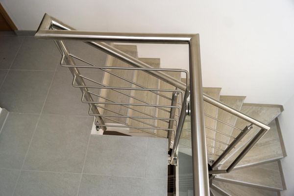 Rambarde d'escalier en inox