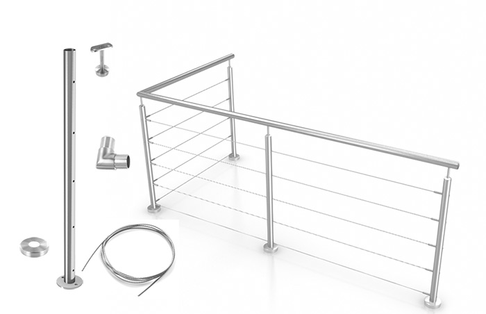 kit balustrade inox