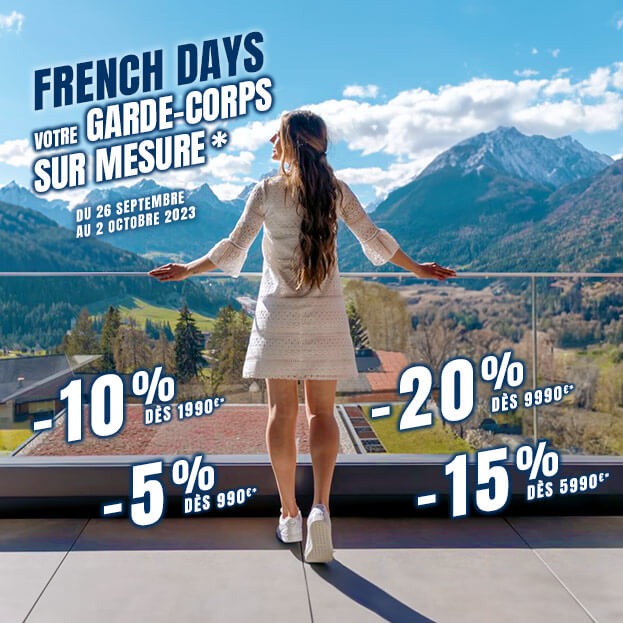 Offre spéciale garde-corps sur mesure