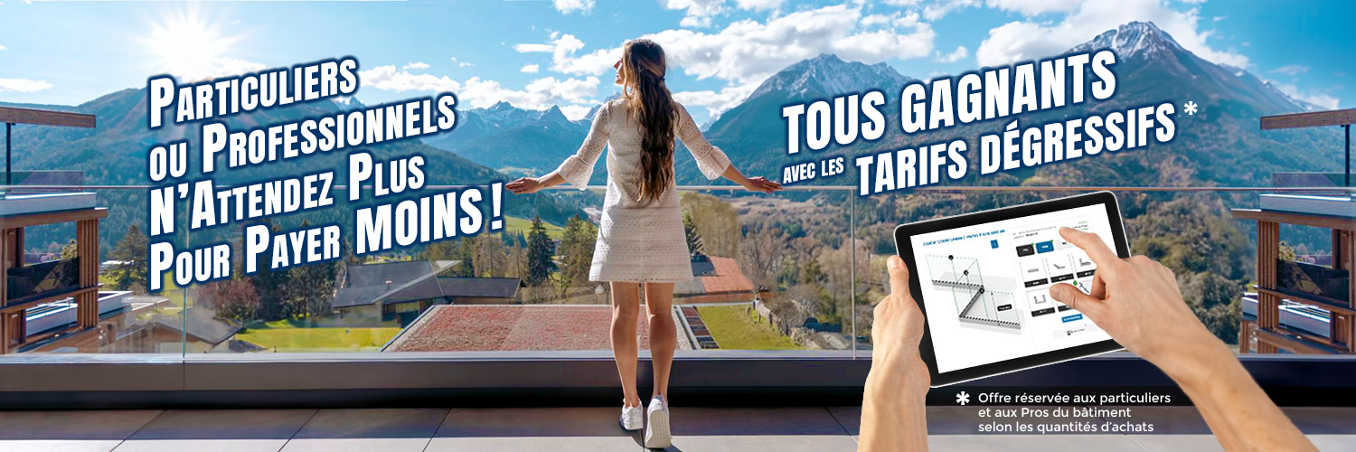 Offre spéciale garde-corps sur mesure
