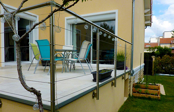 garde corps terrasse cable tendu