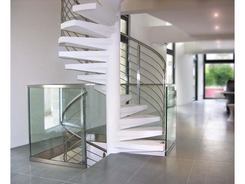 escalier garde corps tout verre