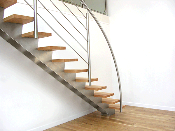escalier Limon-crémaillère à l’anglaise escalier Inox Design