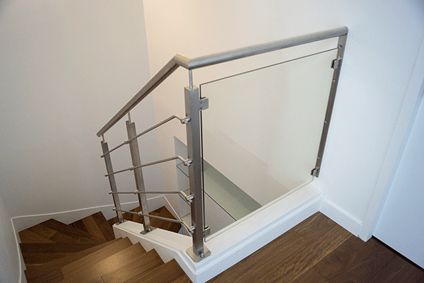 escalier Inox Design quart tournant