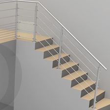 garde-corps escalier extérieur banque d'images projet inoxdesign