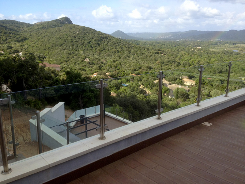 garde corps terrasse verre