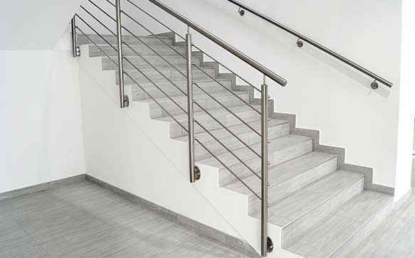 balustrade escalier inox 5 barres
