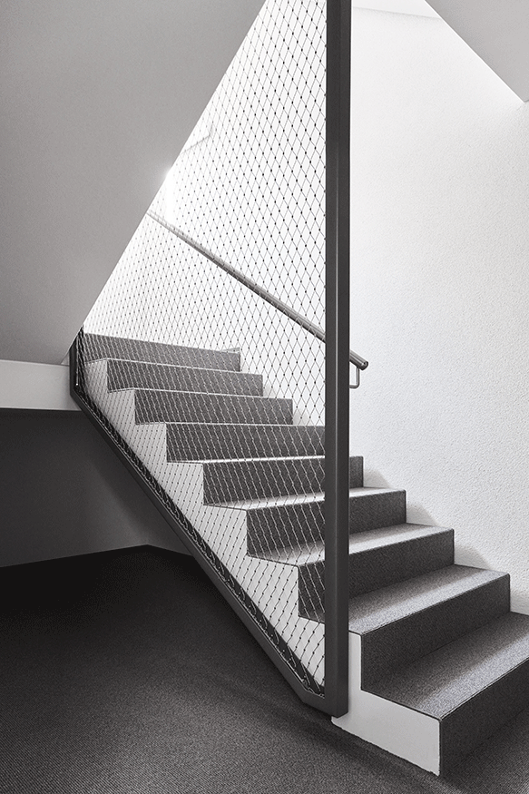 rambarde escalier à filet inox sur mesure 