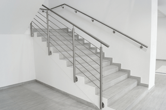 garde-corps rampe escalier inox interieur locaux de bureaux