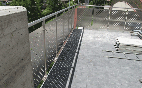 tole pour garde-corps inox terrasse exterieur