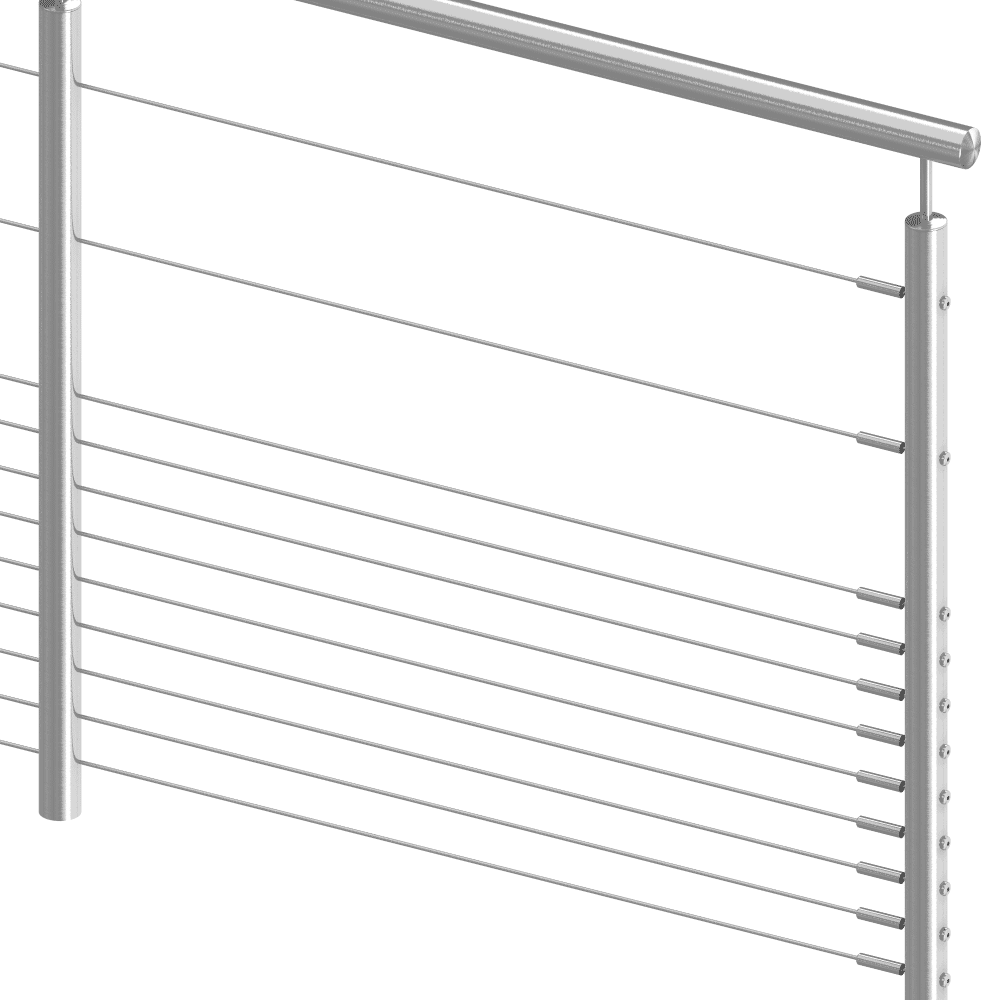 Câble métallique souple en acier inoxydable 100, longueur 50m/304