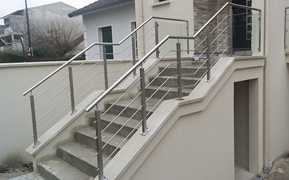 garde-corps escalier rampe acces terrasse