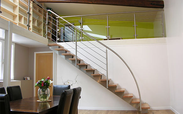 garde-corps mezzanine interieur escalier design